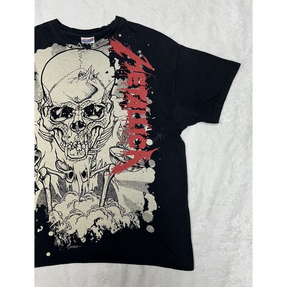Vtg Y2K Metallica Pushead Double-sided Graphic Band T-shirt Size XL, 2008 Skull - Picture 3 of 8